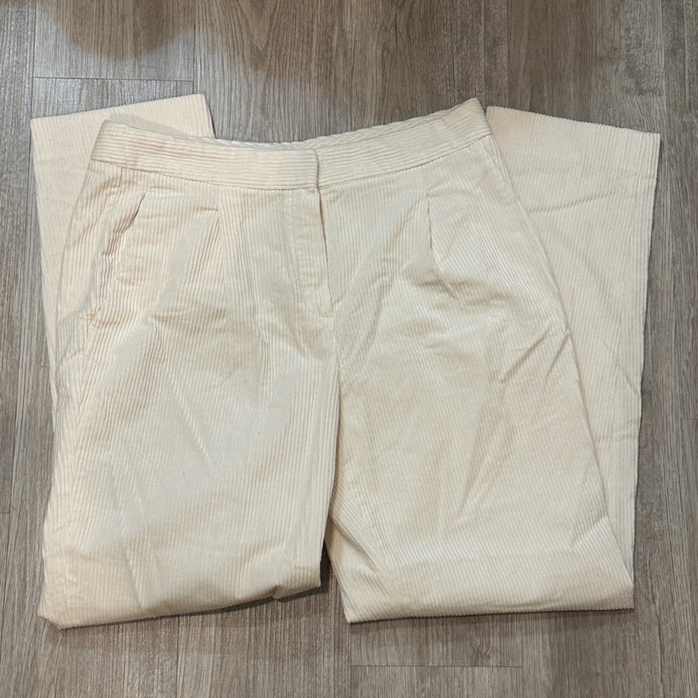 Massimo Dutti White Pants Classic soft